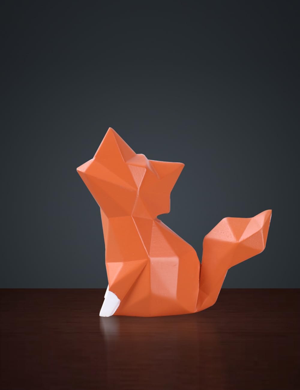 Fox Statue Figurine Animal Sculpture Modern Home Decor 4.0 Inch