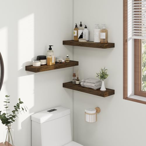 16 inch Brown Floating Shelves for Wall