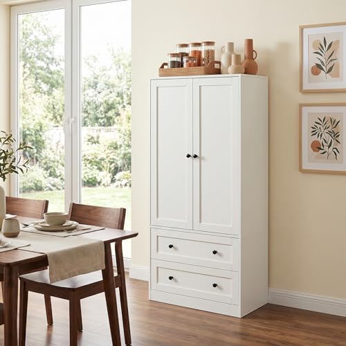 64.2" Tall White Kitchen Pantry