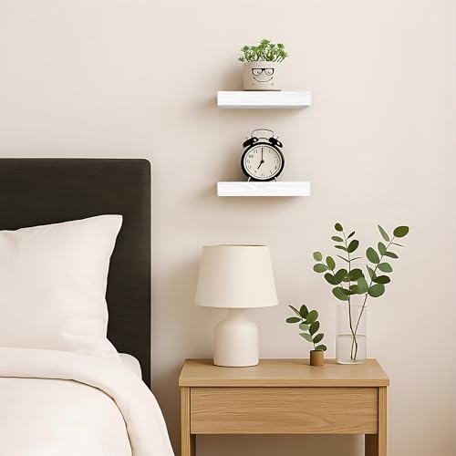 Small Wood Floating Shelves 8 inch Set of 2 (2 Count)