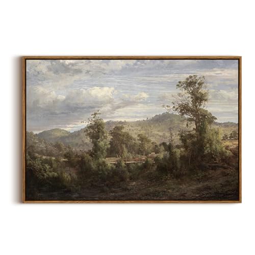 Framed Canvas Wall Art Vintage Decor