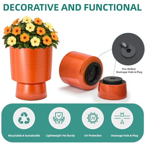 16.8" Planters for Outdoor Plants (2 Count)