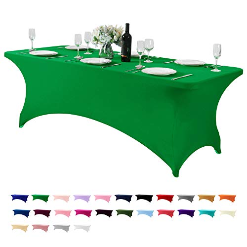 Spandex Table Cover for 8FT or 4ft or 6ft Table Universal Fitted Stretch Tablecloth for Party