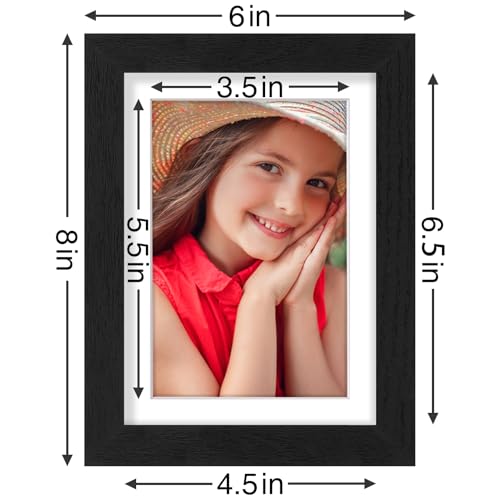 5x7 Picture Frames Set of 9 for Wall or Tabletop Display (9 Count)