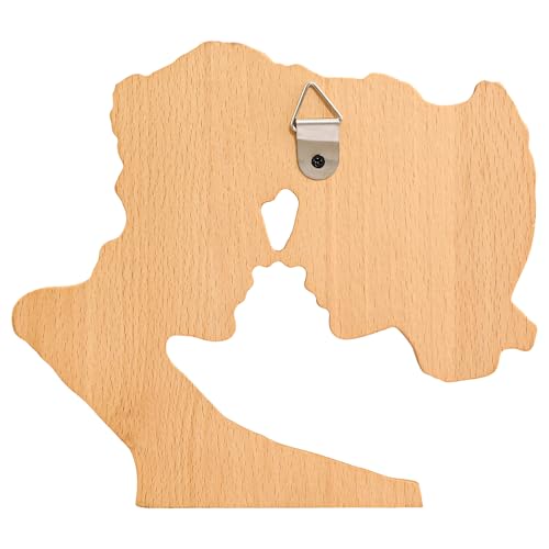 Wooden Kissing Couple Statue Home Decor Anniversary Wedding Gifts
