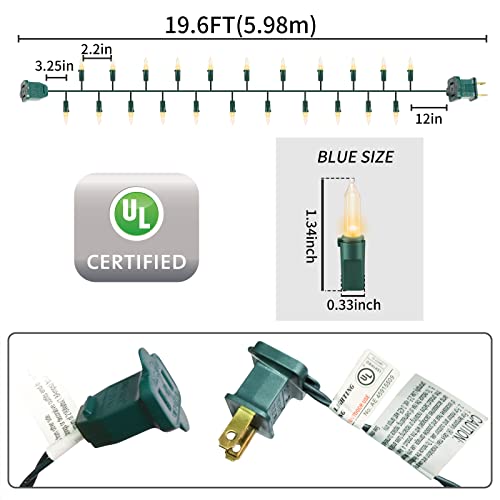 Green Wire Clear Incandescent Bulb 100 Mini String Lights for Indoor Christmas Tree Garland Birthday Wedding Party Festival Decoration (100 Count)