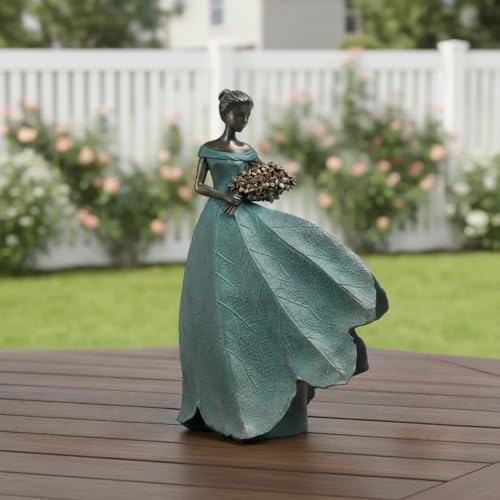 Fairy Statue Leaf Angel Girls 7.5 x 4.5 x 11.5 Inch