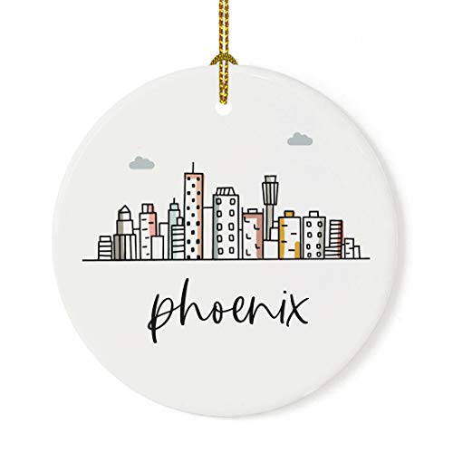 Round Ceramic Porcelain Christmas Tree Ornament Keepsake