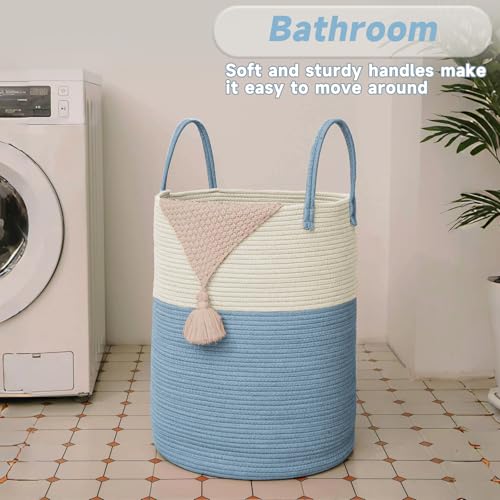 100L Cotton Rope Laundry Basket Hamper