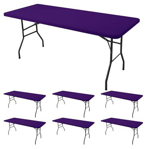 Fitted Tablecloth for 8 Foot Rectangle Tables (6 Count)