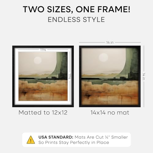 14x14 Black Oak Picture Frame