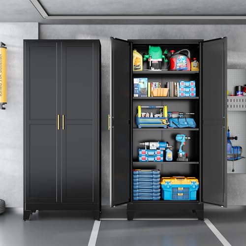 Black Pantry Storage Cabinet