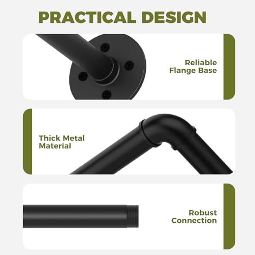 2Pc Hanging Planters for Indoor Plants Plant Hanger Indoor Hanging Plant Holder Black Metal Rod