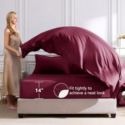Twin XL Comforter Set 68"x88" Burgundy