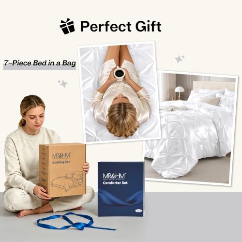 Satin Twin XL Comforter Set White