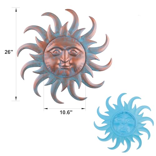 Sun Metal Wall Art Outdoor Decor