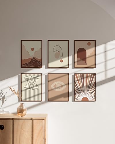 9x12 Walnut Oak Wood Picture Frames Set of 25