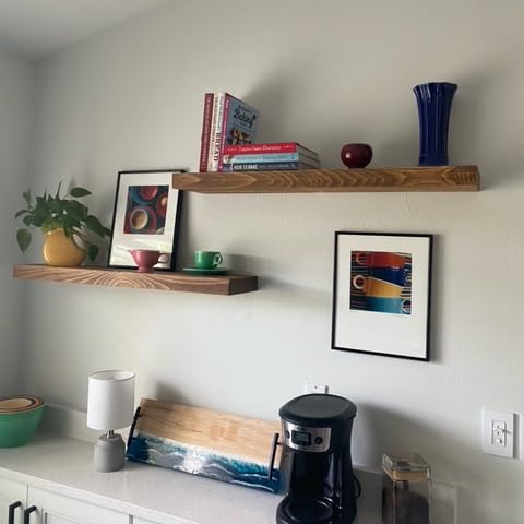 42 Inch Wooden Floating Shelves for Wall