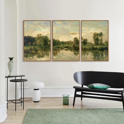 Vintage Nature Framed Canvas Wall Art Set of 3 (3 Count)