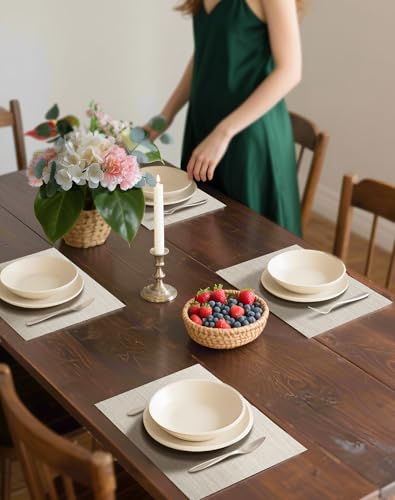Beige White Placemats Set of 4 (4 Count)