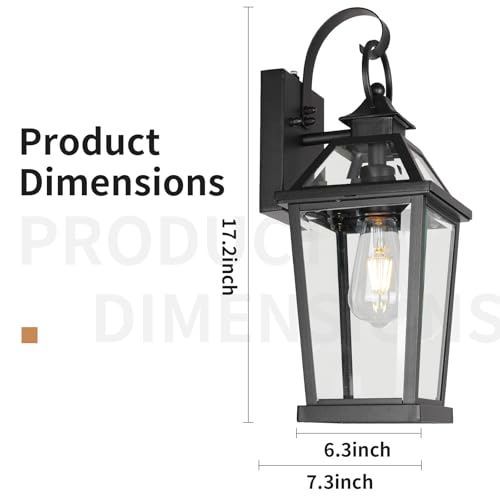 17" Dusk to Dawn Outdoor Light Fixture Wall Mount