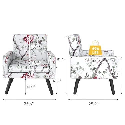 Mid Century Modern Accent Chair for Living Room