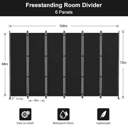 6 Panel Room Divider