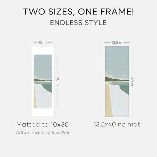 13.5x40 White Oak Picture Frame