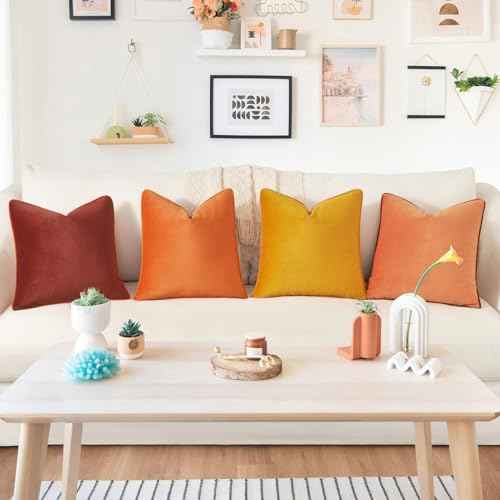 Decorative Throw Pillow Covers Cushion Cases (4 Count)