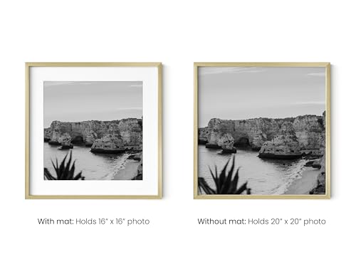 20x20 Gold Metal Picture Frames Matted to 16x16 (3 Count)