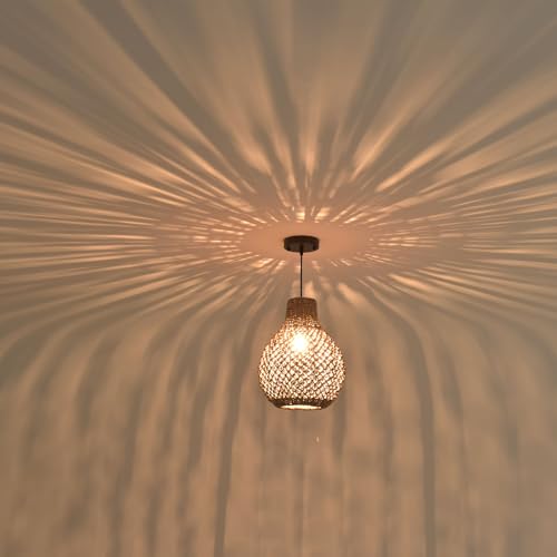 2 Pack Rattan Pendant Light Wicker Hanging Light Fixture (2 Count)