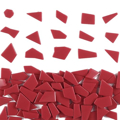 200g Red Glass Mosaic Tiles (7.05 Ounce)