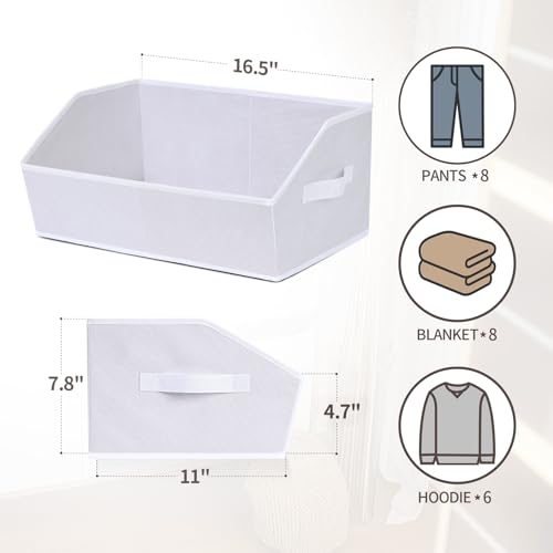 Fabric Bins for Organization (6 Count)