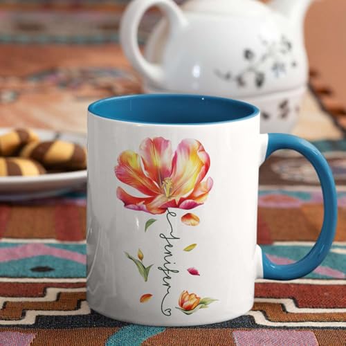 Personalized Flower Blossom Decorative Mug