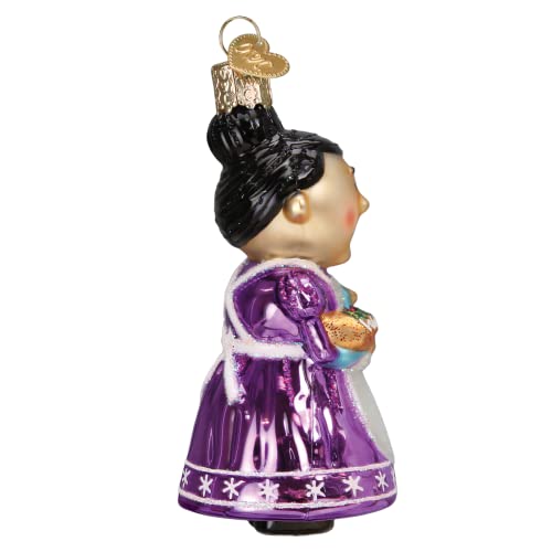Cheery Mrs. Claus Glass Blown Ornament for Christmas Tree (16 Count)