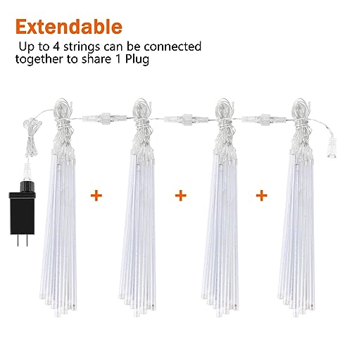 2 Pack】 Christmas Lights Meteor Shower Rain Lights 12inch