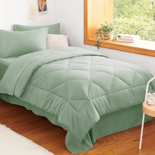 Twin Comforter Set 68"x88" Sage Green