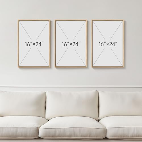 Framed Black and White Neutral Abstract Wall Art set (3 Count)