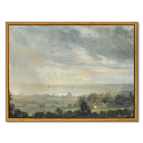 Framed Canvas Wall Art Vintage Decor