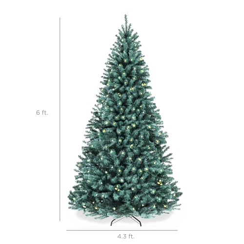 6ft Pre Lit Blue Spruce Christmas Tree