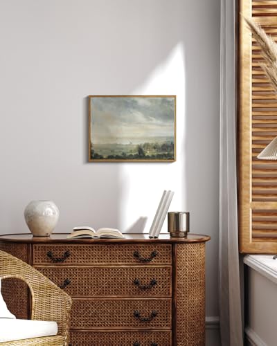 Framed Canvas Wall Art Vintage Decor
