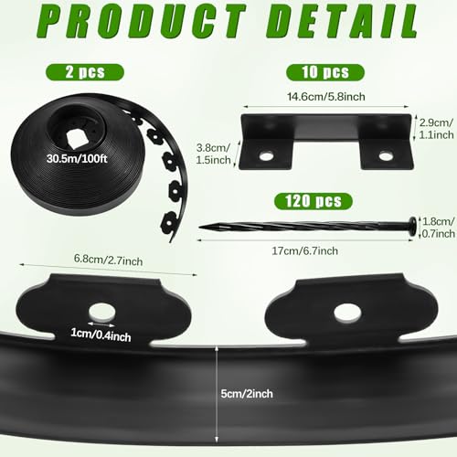 2 Inch x 200 FT Landscape Edging (2 Count)