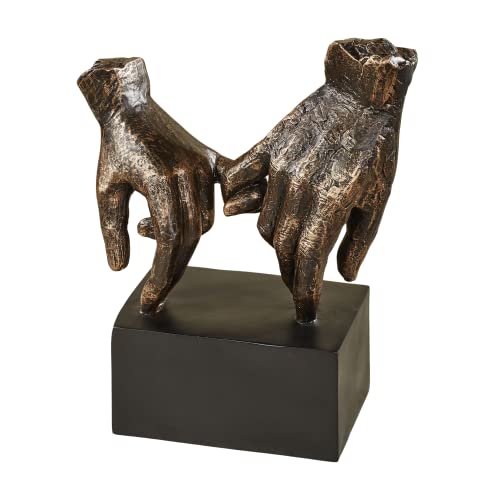 Lingering Hold Hands Table Sculpture Bronze