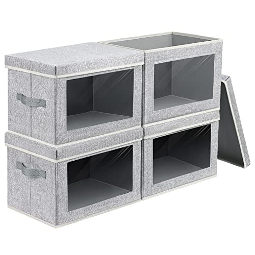 Fabric Storage Bins with Lids (4 Count)