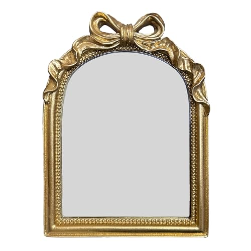 Vintage Carved Resin Desk Mirror