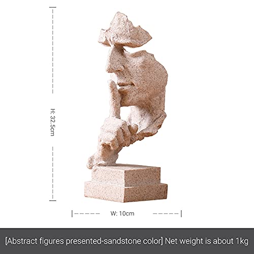 Silence is a Golden Statue Abstract Sculpture