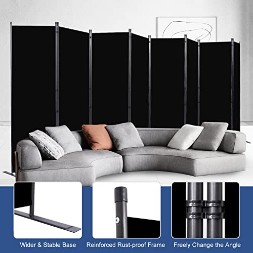 8 Panel Wide Room Divider Wall Screen for Room Separation