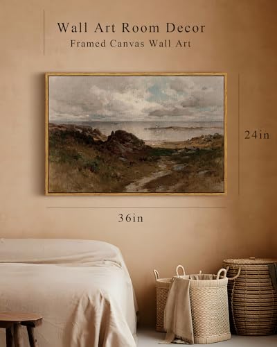 Framed Canvas Wall Art Vintage Decor