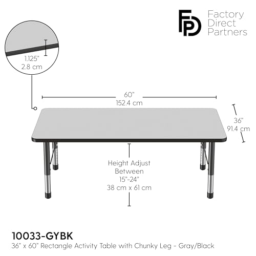 FDP Rectangle Activity School and Classroom Kids Table