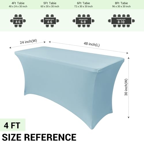 4ft Stretch Spandex Table Cover (2 Count)